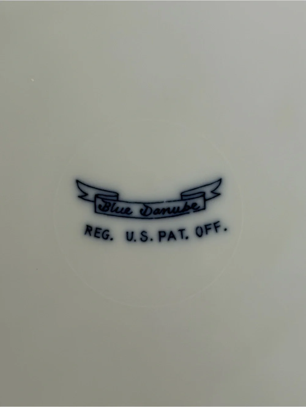 Blue Danube China Salad Plate 8.75” w/ Ribbon Banner Backstamp Farmhouse